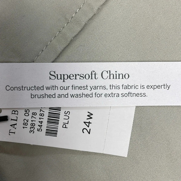 NWT Talbots Relaxed Chino Ankle Length Pants Khaki Tan 24W - Picture 12 of 16